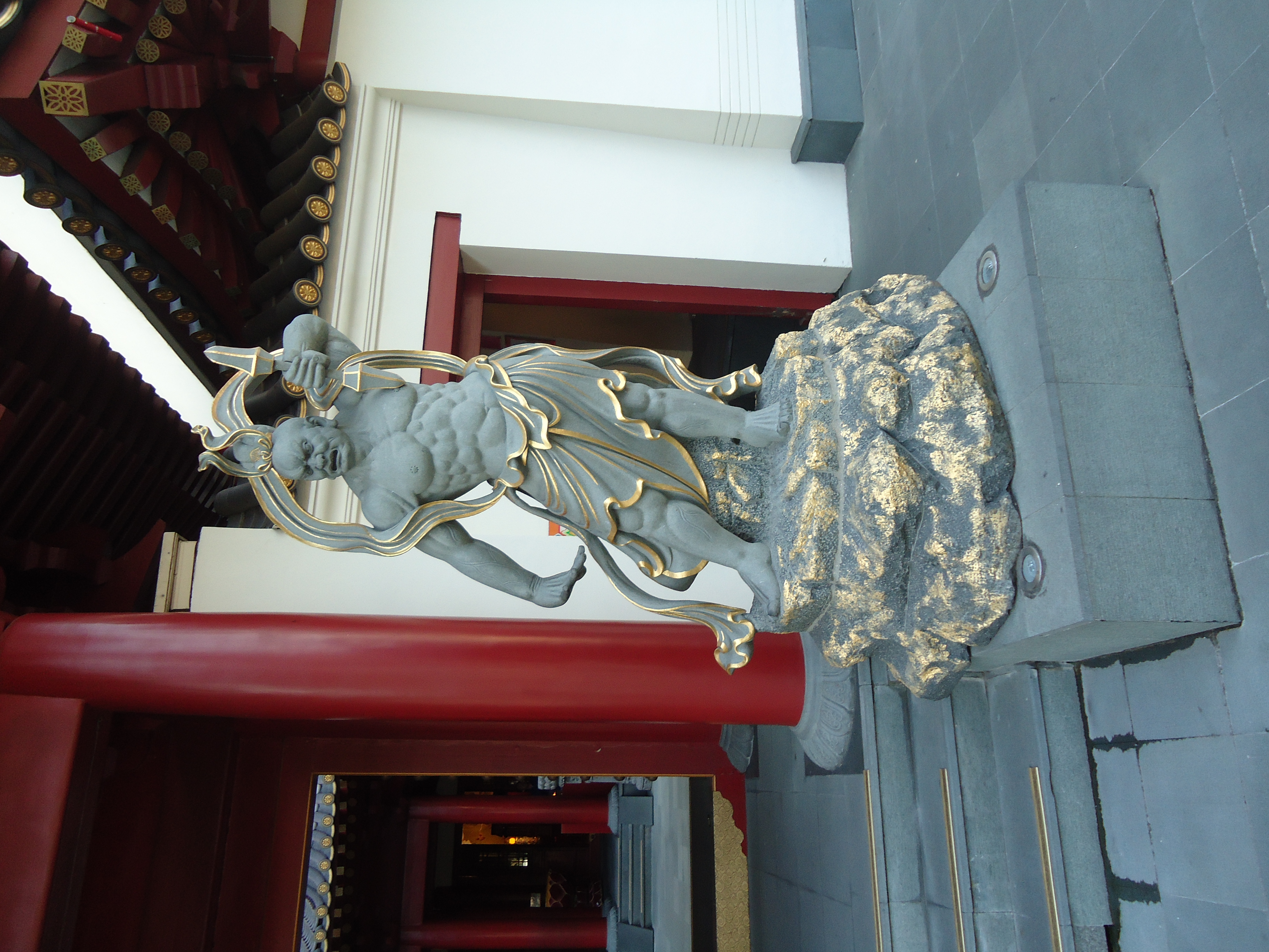 Guardian statue at a Singapore temple